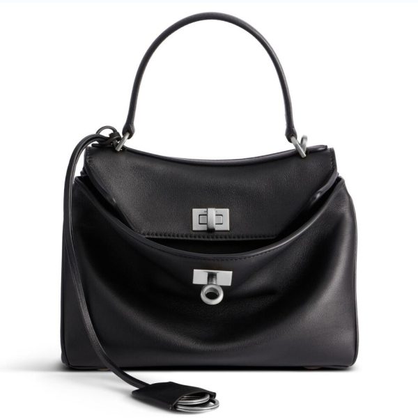 Sac Balenciaga Rodeo Mini en cuir de veau noir