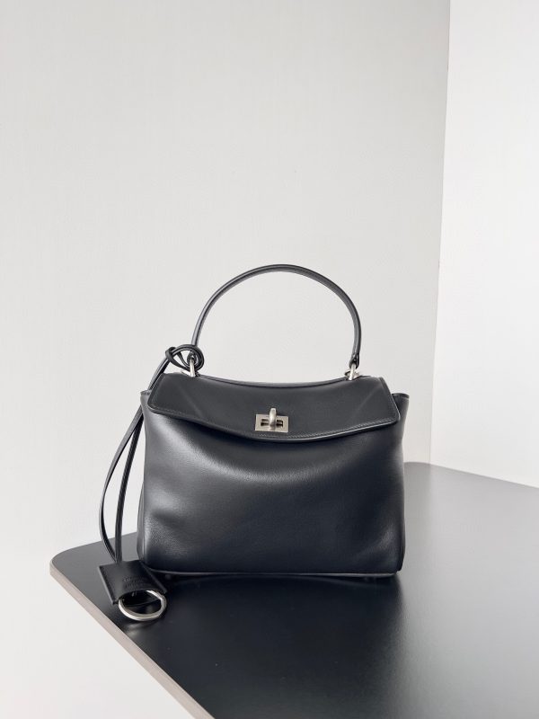 Sac Balenciaga Rodeo Mini en cuir de veau noir – Image 2