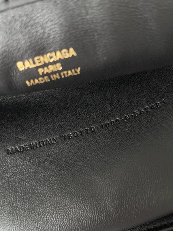 Sac Balenciaga Rodeo taille moyenne en cuir de veau noir – Image 7