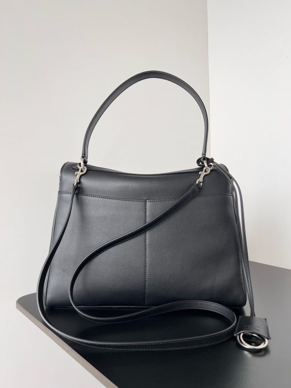 Sac Balenciaga Rodeo taille moyenne en cuir de veau noir – Image 7