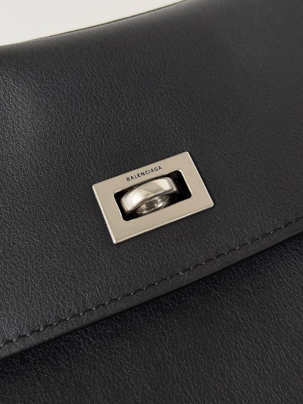 Sac Balenciaga Rodeo taille moyenne en cuir de veau noir – Image 5