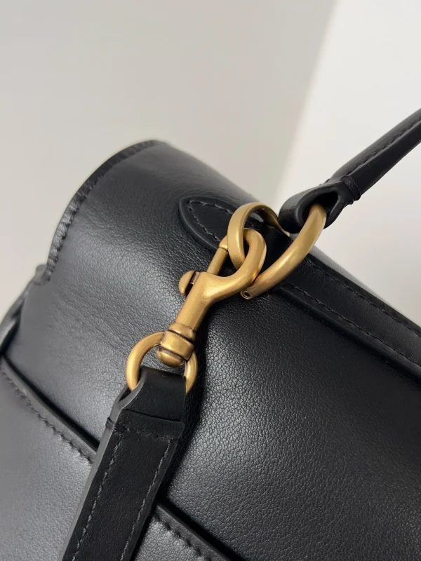 Sac Balenciaga Rodeo Grand modèle en cuir de veau noir – Image 9