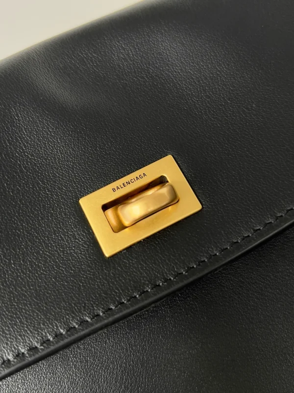 Sac Balenciaga Rodeo Grand modèle en cuir de veau noir – Image 8
