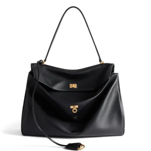 Sac Balenciaga Rodeo Grand modèle en cuir de veau noir