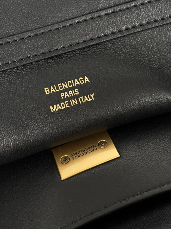 Sac Balenciaga Rodeo Grand modèle en cuir de veau noir – Image 3