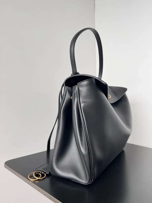 Sac Balenciaga Rodeo Grand modèle en cuir de veau noir – Image 2