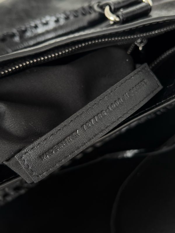 Sac Balenciaga Le City taille moyenne en cuir d’agneau Arena noir – Image 2