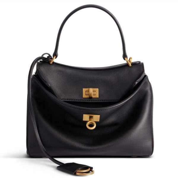 Sac Balenciaga Rodeo Mini en cuir de veau noir