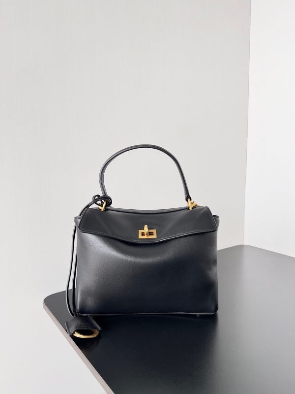 Sac Balenciaga Rodeo Mini en cuir de veau noir – Image 3
