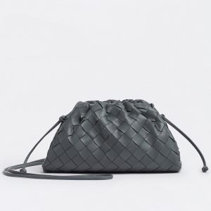 Réplique Mini Pochette Bottega Veneta avec Sangle en Thunder