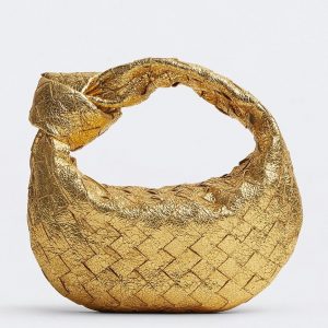 Faux Mini Sac Bottega Veneta BV Jodie en Or
