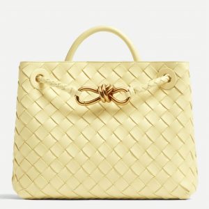 Réplique sac Bottega Veneta Andiamo moyen en Crème Glacée