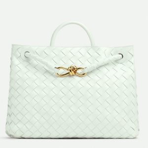Réplique sac Bottega Veneta Andiamo moyen en Glacier