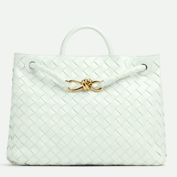 Réplique sac Bottega Veneta Andiamo moyen en Glacier