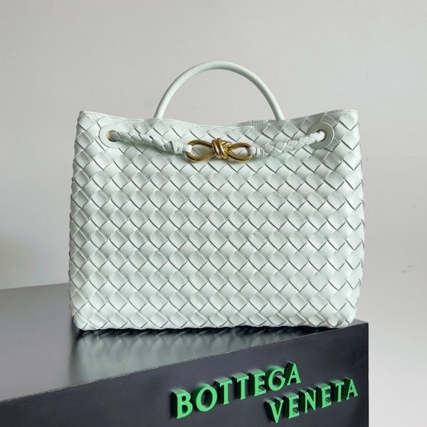 Réplique sac Bottega Veneta Andiamo moyen en Glacier – Image 6