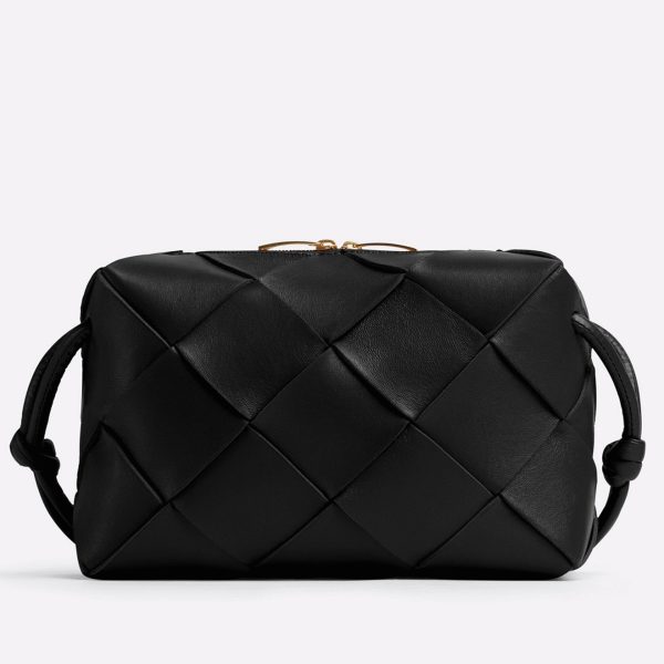 Réplique petit sac Bottega Veneta Cassette Camera en Noir