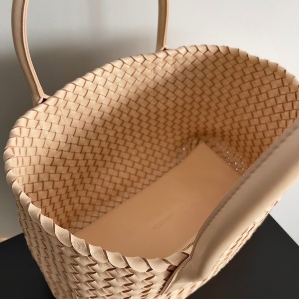 Fausse Bottega Veneta Cabat Medium en cuir d’agneau intrecciato Melon – Image 9