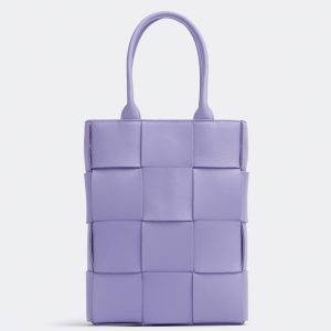 Fausse Bottega Veneta Cassette Mini Tote Bag en Lilas