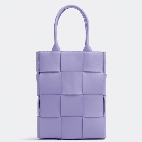 Fausse Bottega Veneta Cassette Mini Tote Bag en Lilas