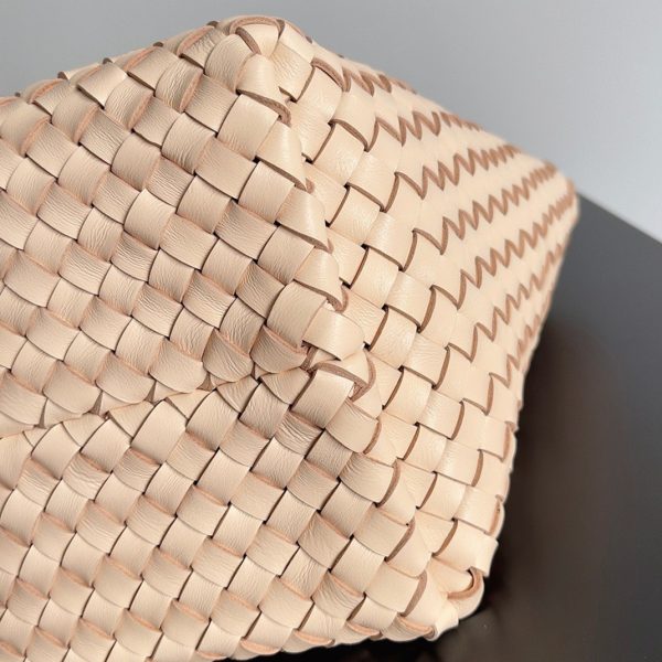 Fausse Bottega Veneta Cabat Medium en cuir d’agneau intrecciato Melon – Image 2