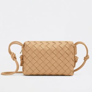 Réplique Mini Sac Bottega Veneta Loop en Amande