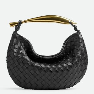 Faux petit sac Bottega Veneta Sardine en Noir