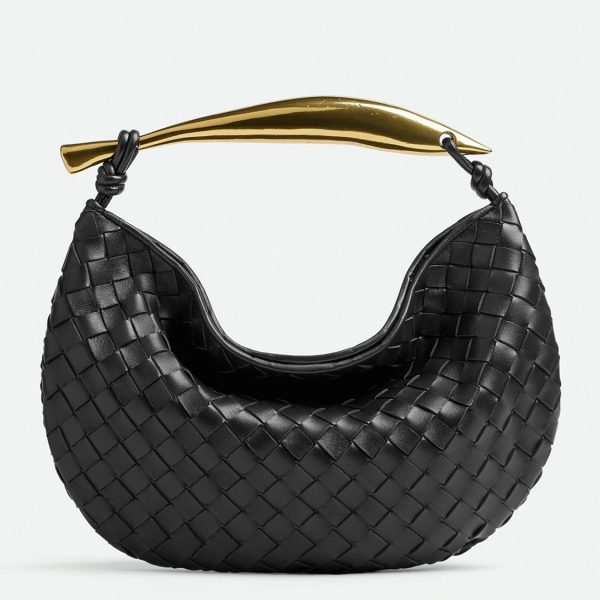 Faux petit sac Bottega Veneta Sardine en Noir