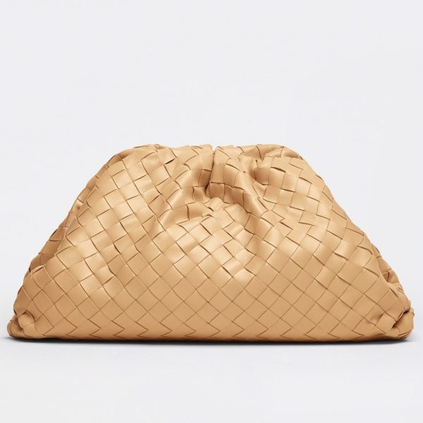 Réplique grand sac Bottega Veneta Pouch Clutch en Beige