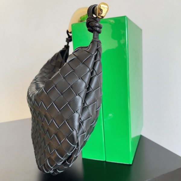 Faux petit sac Bottega Veneta Sardine en Noir – Image 5