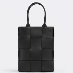 Réplique Bottega Veneta Cassette Mini Tote Bag en Noir