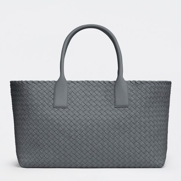 Fausse Bottega Veneta Cabat Medium en cuir d’agneau intrecciato Thunder