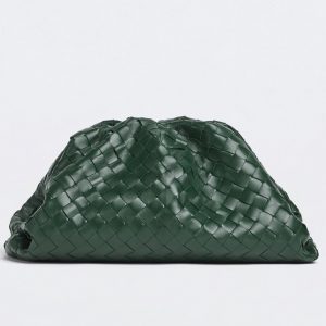 Contrefaçon grand sac Bottega Veneta Pouch Clutch en Raintree