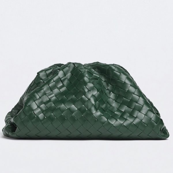 Contrefaçon grand sac Bottega Veneta Pouch Clutch en Raintree