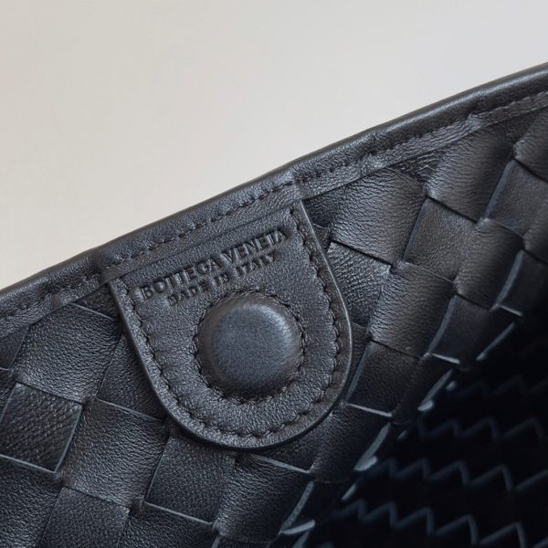 Faux petit sac Bottega Veneta Sardine en Noir – Image 3