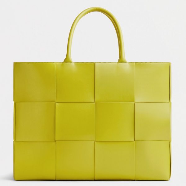 Fausse Bottega Veneta Large Arco Tote Bag en Kiwi