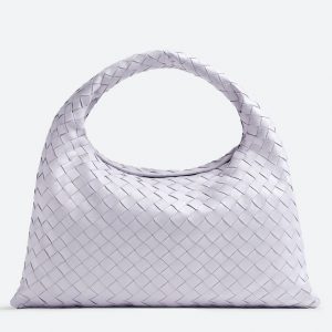 Réplique Bottega Veneta Small Hop Bag en Oyster