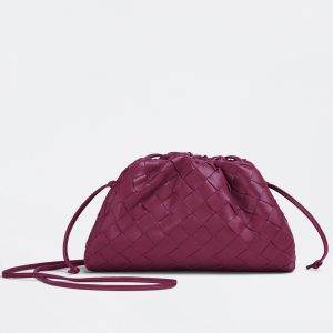 Faux Mini Pochette Bottega Veneta avec Sangle en Cinabre