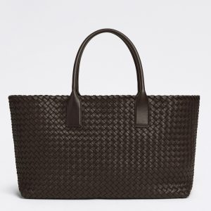 Réplique du sac Bottega Veneta Cabat Medium en cuir d’agneau intrecciato Fondant