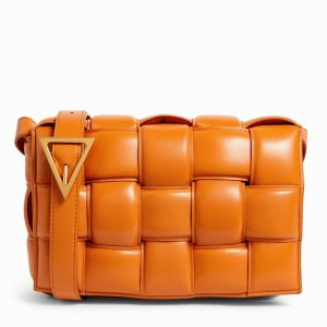Fausse Bottega Veneta Padded Cassette en orange