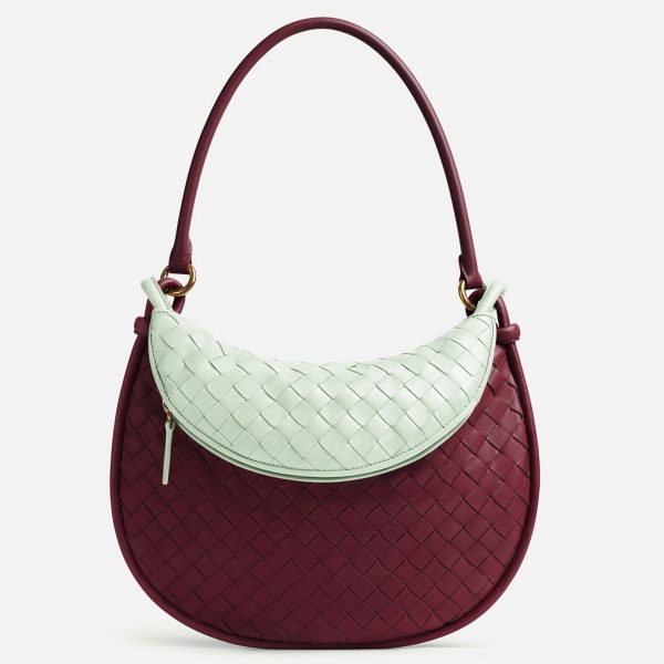 Contrefaçon sac Bottega Veneta Gemelli moyen en Barolo/Glacier
