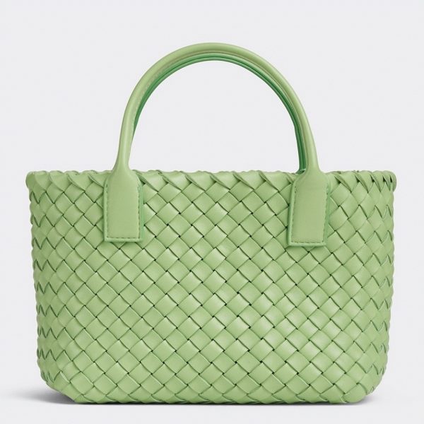 Contrefaçon du sac Bottega Veneta Cabat Mini en Pistachio