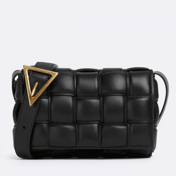 Contrefaçon Petit Sac Bottega Veneta Padded Cassette en Noir