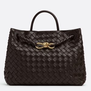 Faux sac Bottega Veneta Andiamo moyen en Fondant