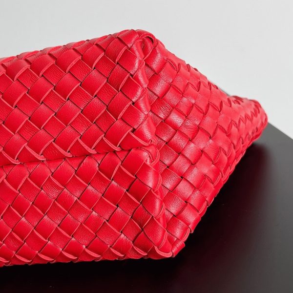 Fausse Bottega Veneta Cabat Mini en cuir d’agneau intrecciato rouge – Image 3