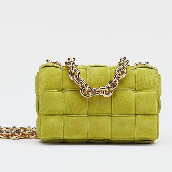 Réplique du sac Bottega Veneta Chain Cassette en Kiwi