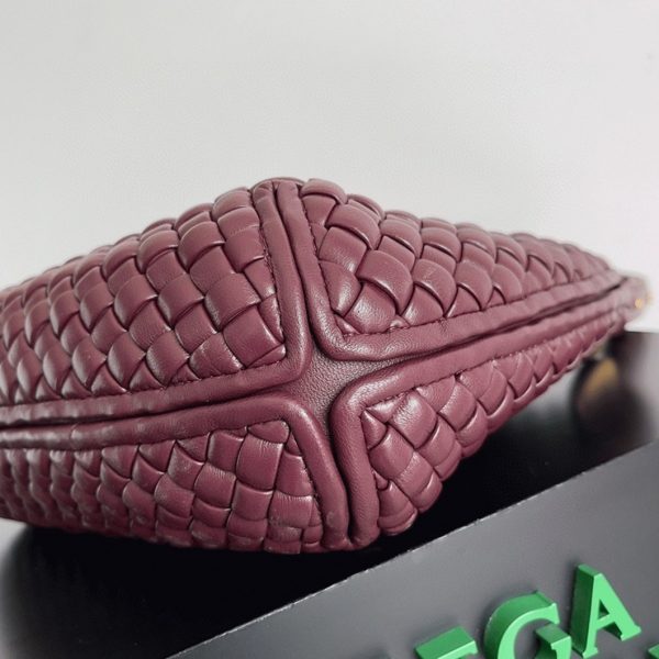 Fausse Bottega Veneta Clicker Small Bag en Bordeaux – Image 5