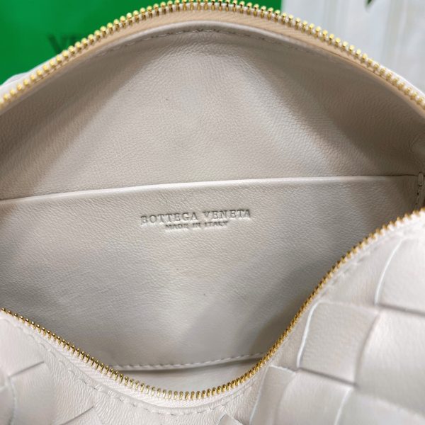 Faux Mini Sac Bottega Veneta Loop en Blanc – Image 3