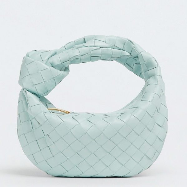 Réplique Mini Sac Bottega Veneta BV Jodie en Bleu Sarcelle Lavé