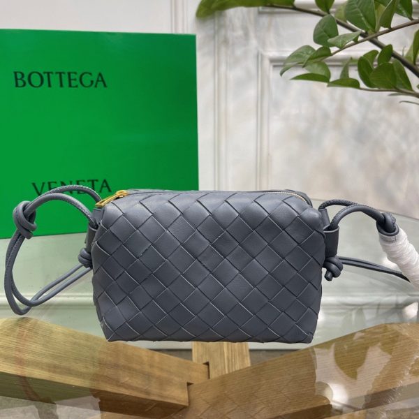Réplique Mini Sac Bottega Veneta Loop en Gris – Image 5