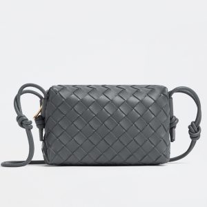 Réplique Mini Sac Bottega Veneta Loop en Gris